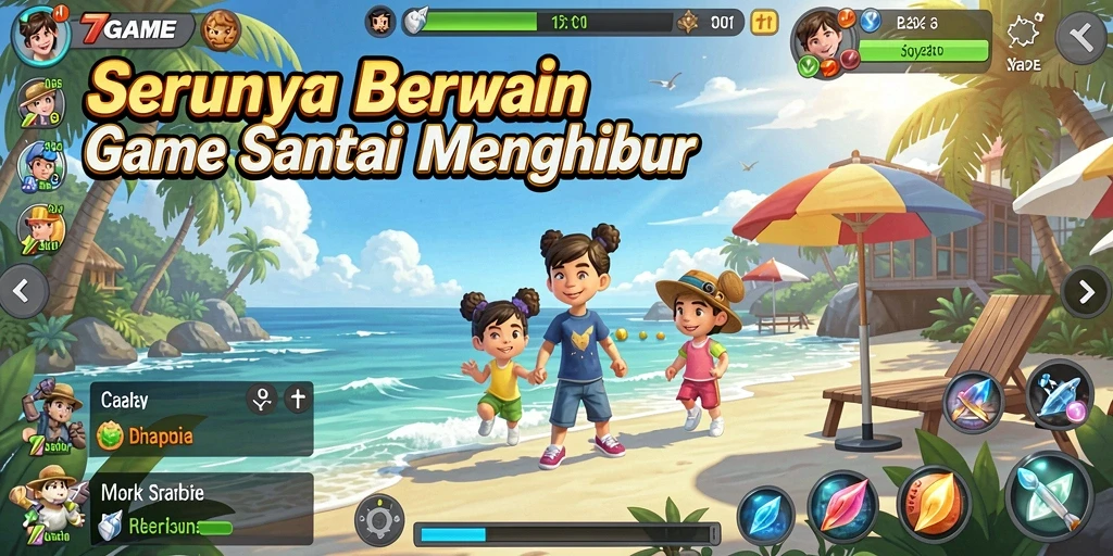 Tampilan gameplay 7GAME yang menyenangkan dan penuh warna.