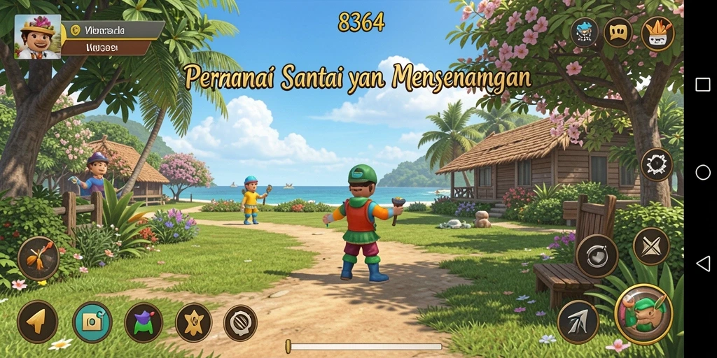 Tampilan gameplay 8364 yang penuh warna dan menghibur.