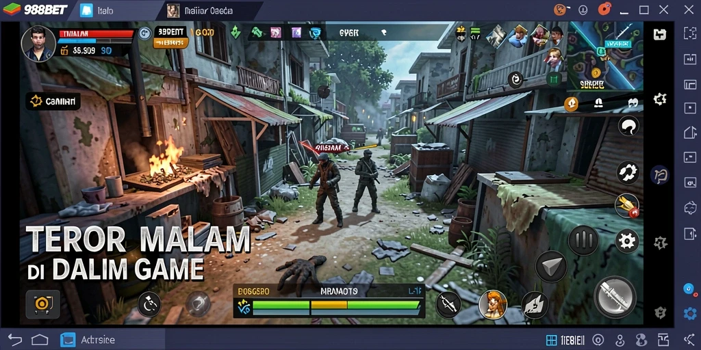 Gameplay 988BET menampilkan suasana Horror yang mencekam.
