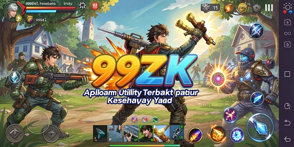 Tampilan antarmuka utama 999ZK yang intuitif dan menarik.
