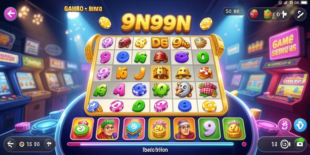 Tampilan seru gameplay Bingo di 9N9N.