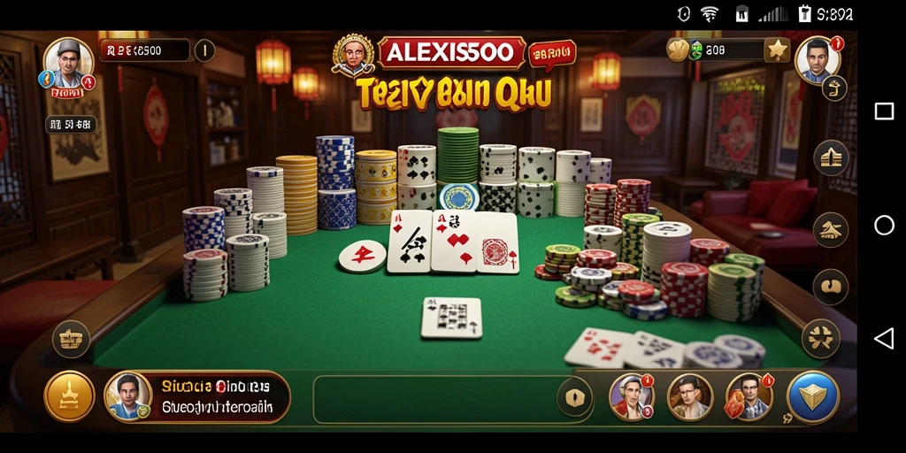Tampilan gameplay seru dalam permainan QiuQiu.