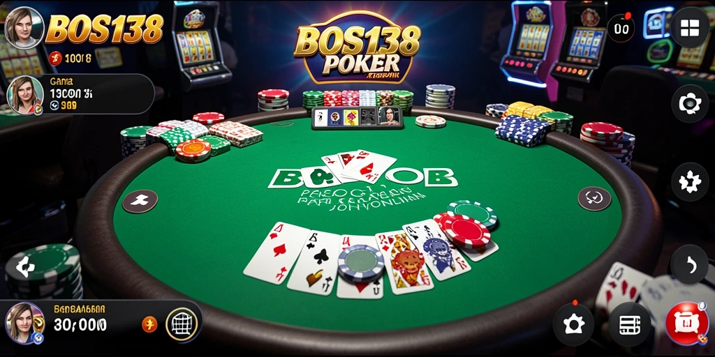 Screenshot gameplay BOS138 menunjukkan keseruan bermain Poker.