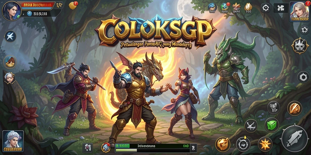 Screenshot COLOKSGP yang menunjukkan aksi seru dalam pertarungan RPG.