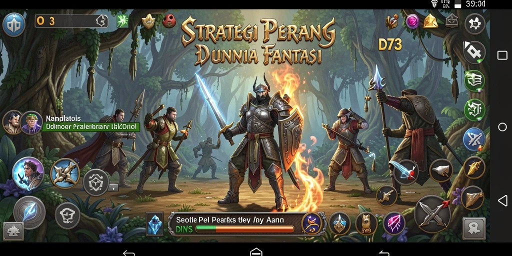 Screenshot menampilkan pertarungan intens dalam game strategi D73.