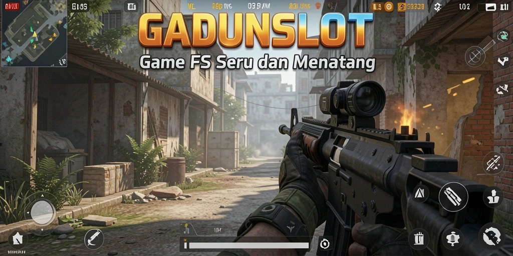 Tangkapan layar menunjukkan intensitas gameplay FPS dalam GADUNSLOT.
