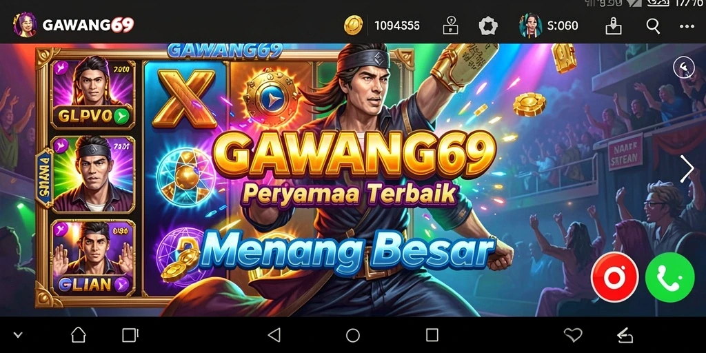 Screenshot GAWANG69 menampilkan gameplay Slot yang menegangkan.