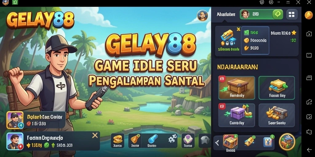 Screenshot memperlihatkan gameplay seru dan mekanisme Idle dari GELAY88.