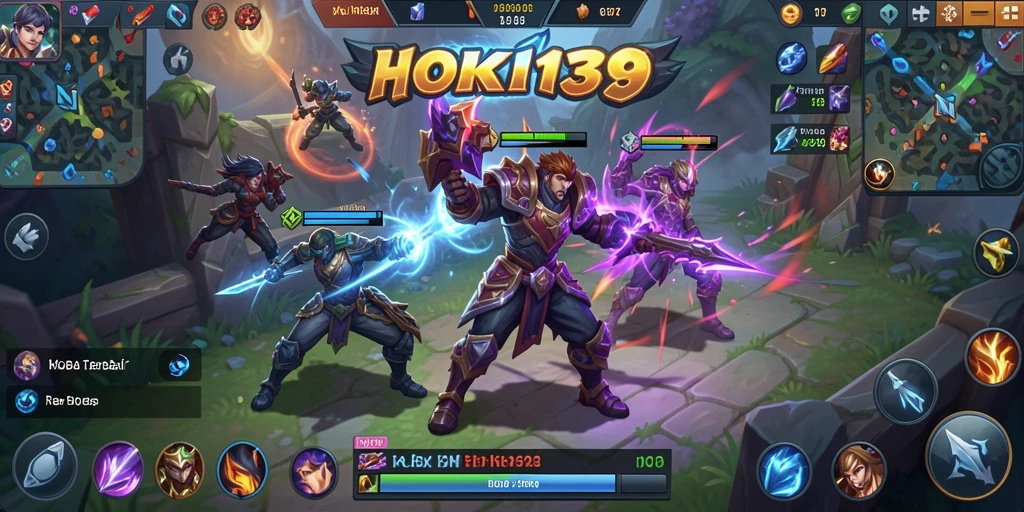 Gameplay HOKI138 menunjukkan pertarungan antartim yang intens.