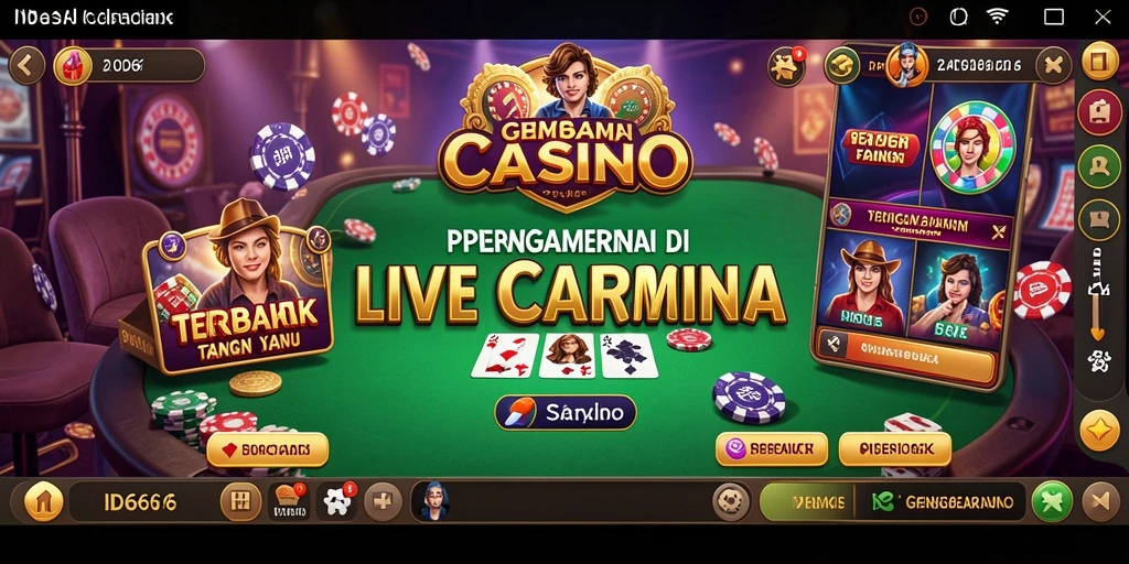 Tampilan menarik gameplay Live Casino di ID66, dengan dealer langsung yang profesional.