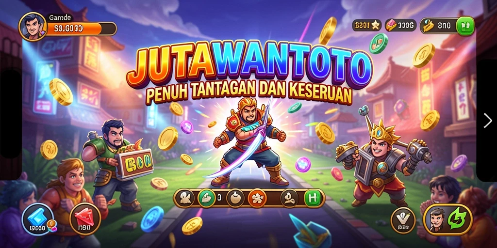 Screenshot gameplay JUTAWANTOTO menampilkan aksi seru dan visual menarik.