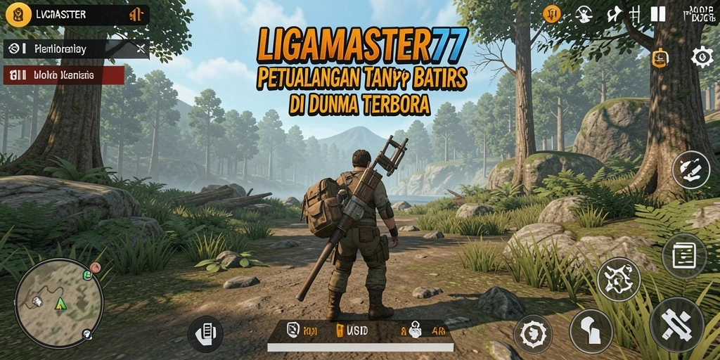 Tampilan gameplay LIGAMASTER77 dengan dunia terbuka yang luas dan mengesankan.