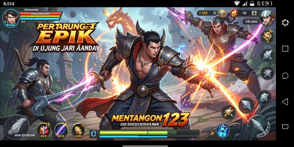 Screenshot MENANG123 menunjukkan aksi pertarungan yang mendebarkan.
