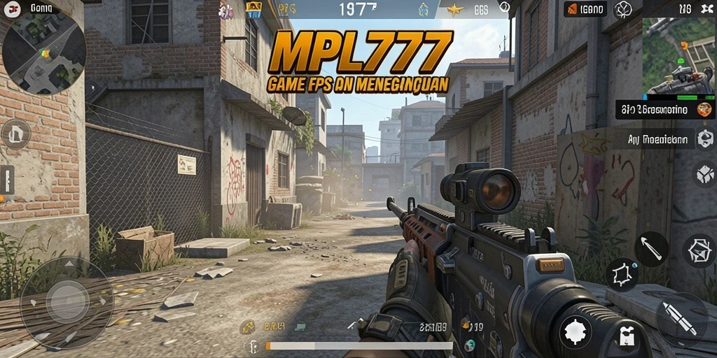 Screenshot MPL777 yang menampilkan pertempuran FPS yang seru dan dinamis.