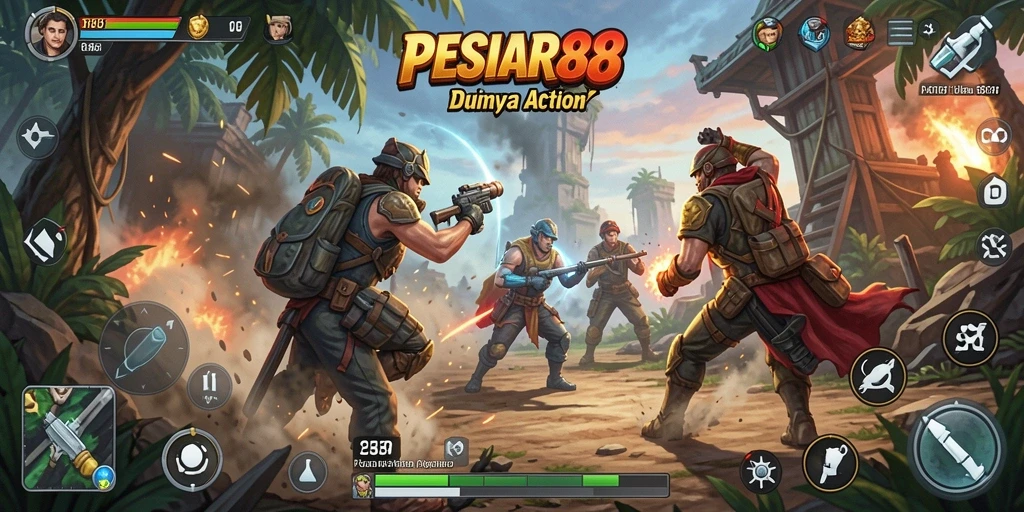 Tampilan aksi seru di PESIAR88 dengan grafis menawan.