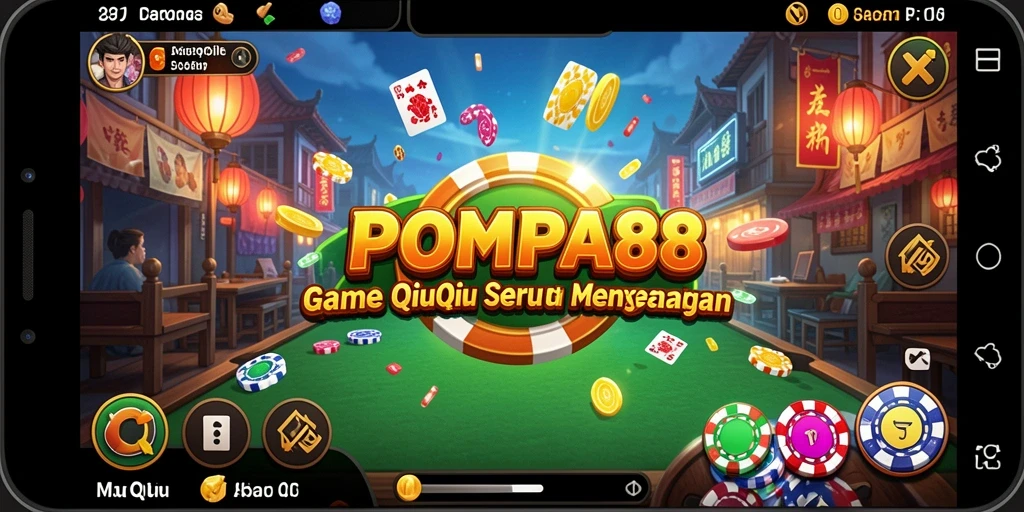 Tampilan gameplay QiuQiu yang seru di POMPA88.