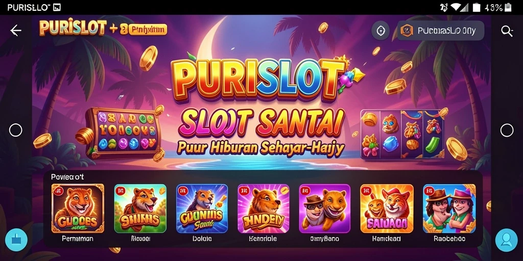Tampilan gameplay <strong>PURISLOT</strong> yang menyenangkan dan penuh warna.