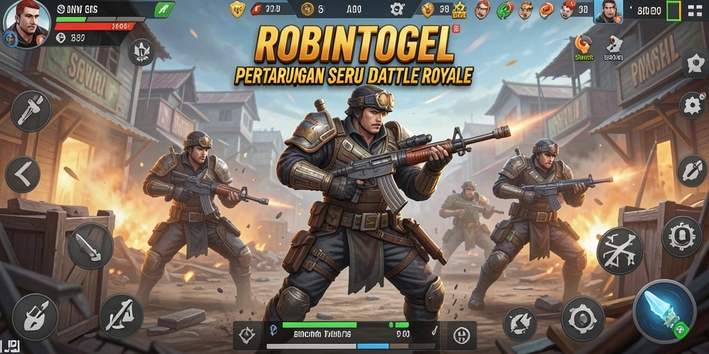 Tampilan aksi mendebarkan di <strong>ROBINTOGEL</strong> yang penuh dengan strategis pertempuran.