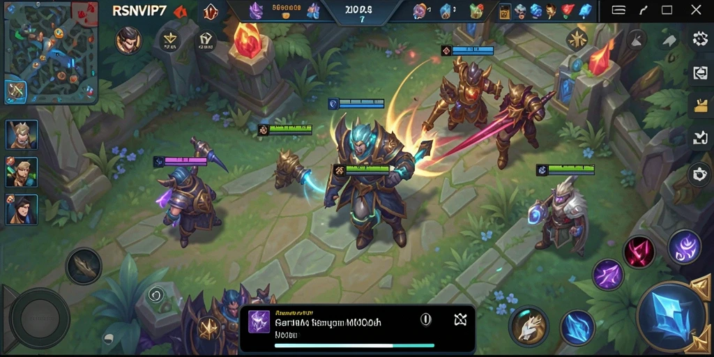 Tampilan gameplay seru RSNVIP7 dengan pertarungan tim yang intens.