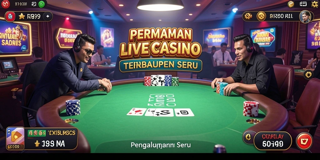 Tampilan gameplay Live Casino yang mendebarkan dan interaktif di RT99.