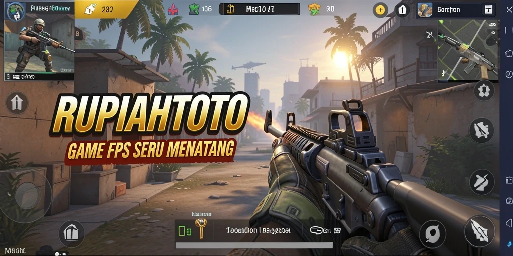 Screenshot gameplay RUPIAHTOTO yang menunjukkan aksi menembak intens.