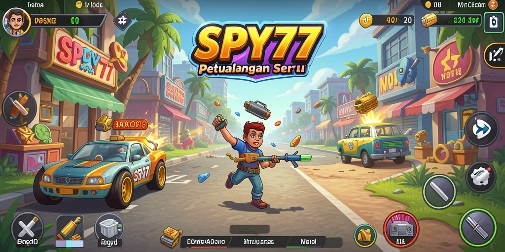 Screenshot SPY77 menampilkan aksi seru dalam gameplay Arcade.