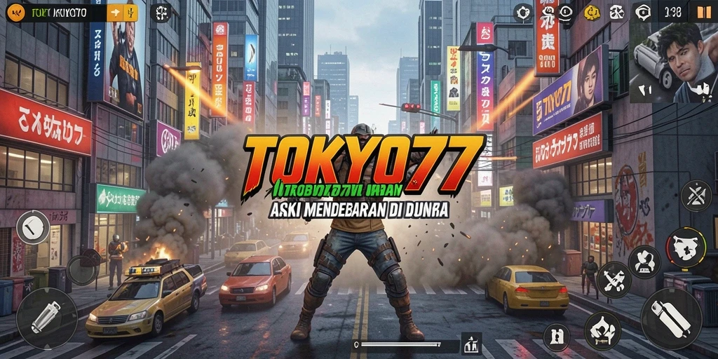 Gameplay TOKYO77 menampilkan adrenalin dan aksi spektakuler.