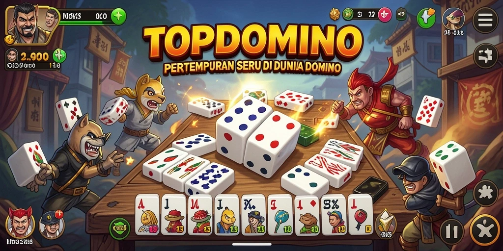 Tampilan gameplay action memukau dari TOPDOMINO.