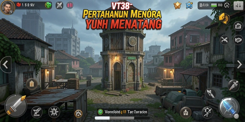 Screenshot menampilkan momen intens pertempuran di VT38 dengan strategi Tower Defense.