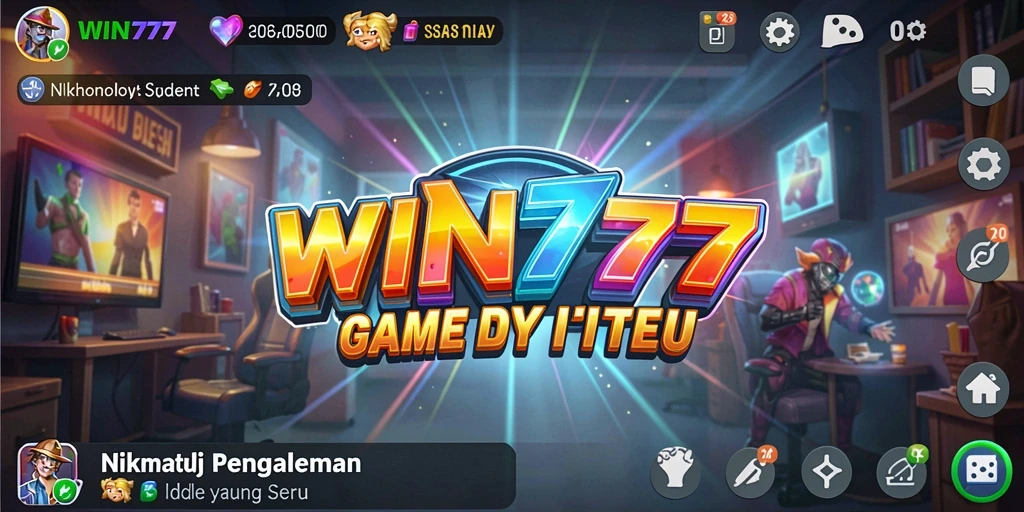 Screenshot WIN777 menampilkan gameplay Idle yang penuh warna dan menyenangkan.